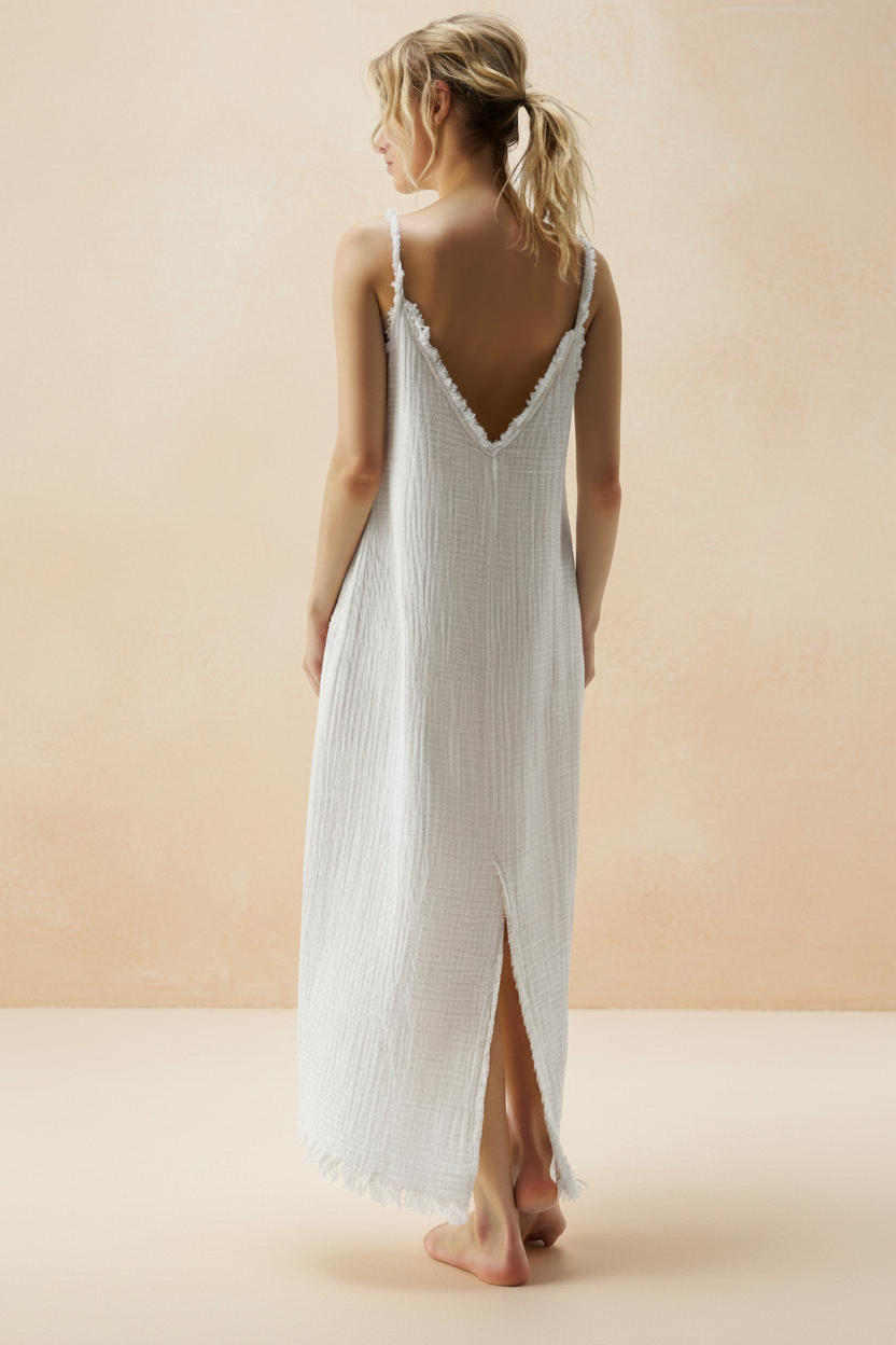 Southern Cotton Split Maxi Dress