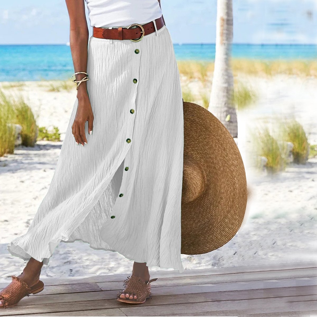 Women's A-Line Midi Skirt