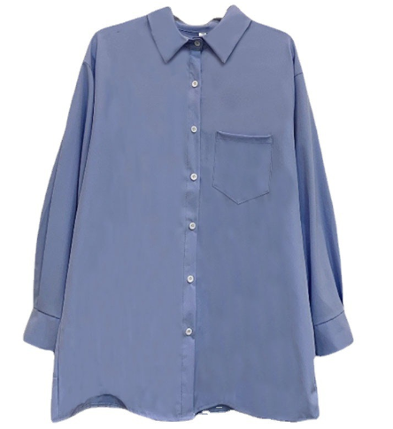 Women's Oversized Cotton-Linen Boyfriend Shirt