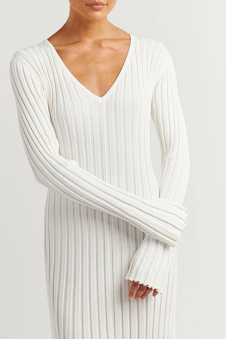 Women's Ribbed Knit Maxi Dress