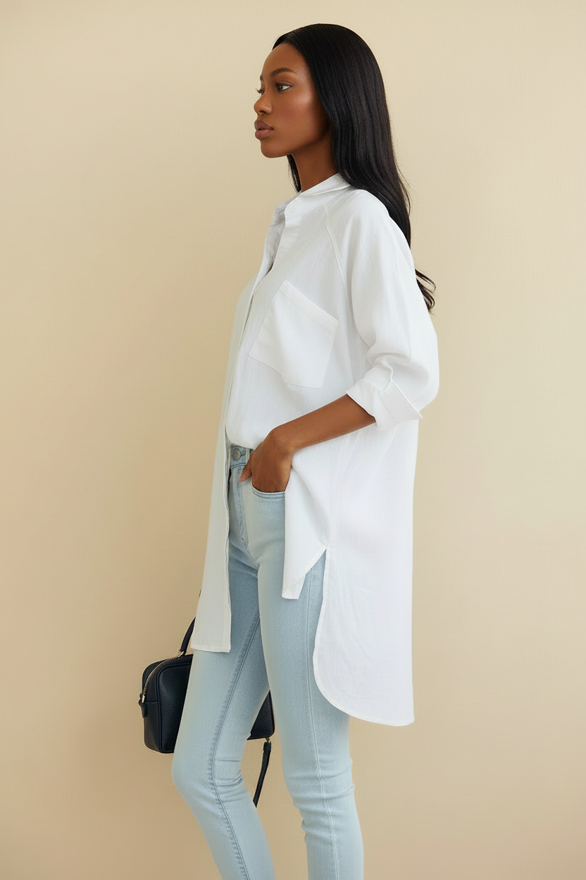 Southern Breeze Button-Back Shirt Dress