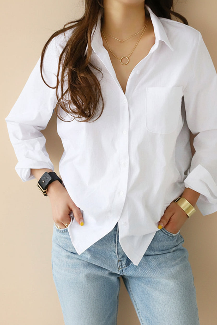Women's Classic Long Sleeve Button-Up Shirt