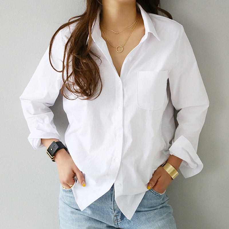 Women's Classic Long Sleeve Button-Up Shirt