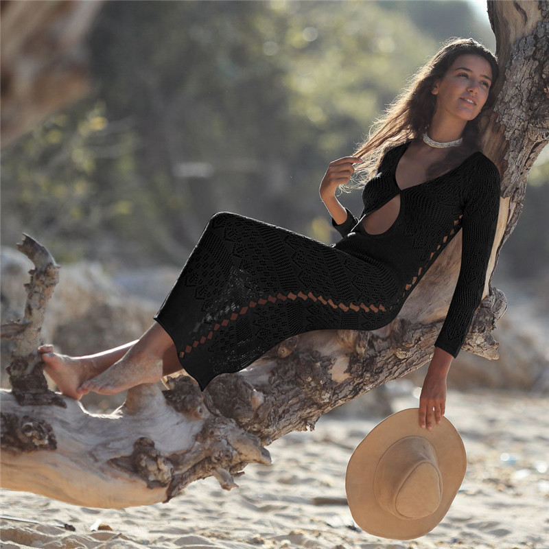 Lace Knit Beach Cover-Up Dress