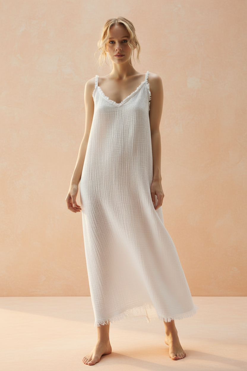 Southern Cotton Split Maxi Dress