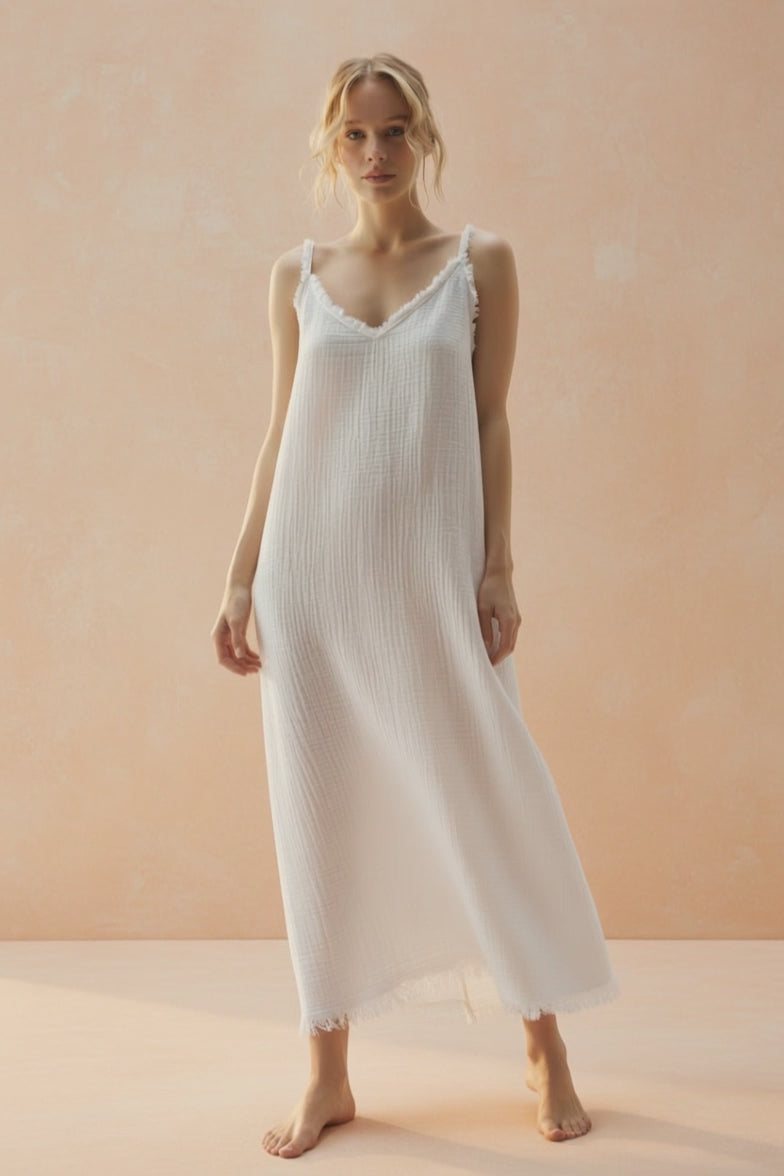 Southern Cotton Split Maxi Dress
