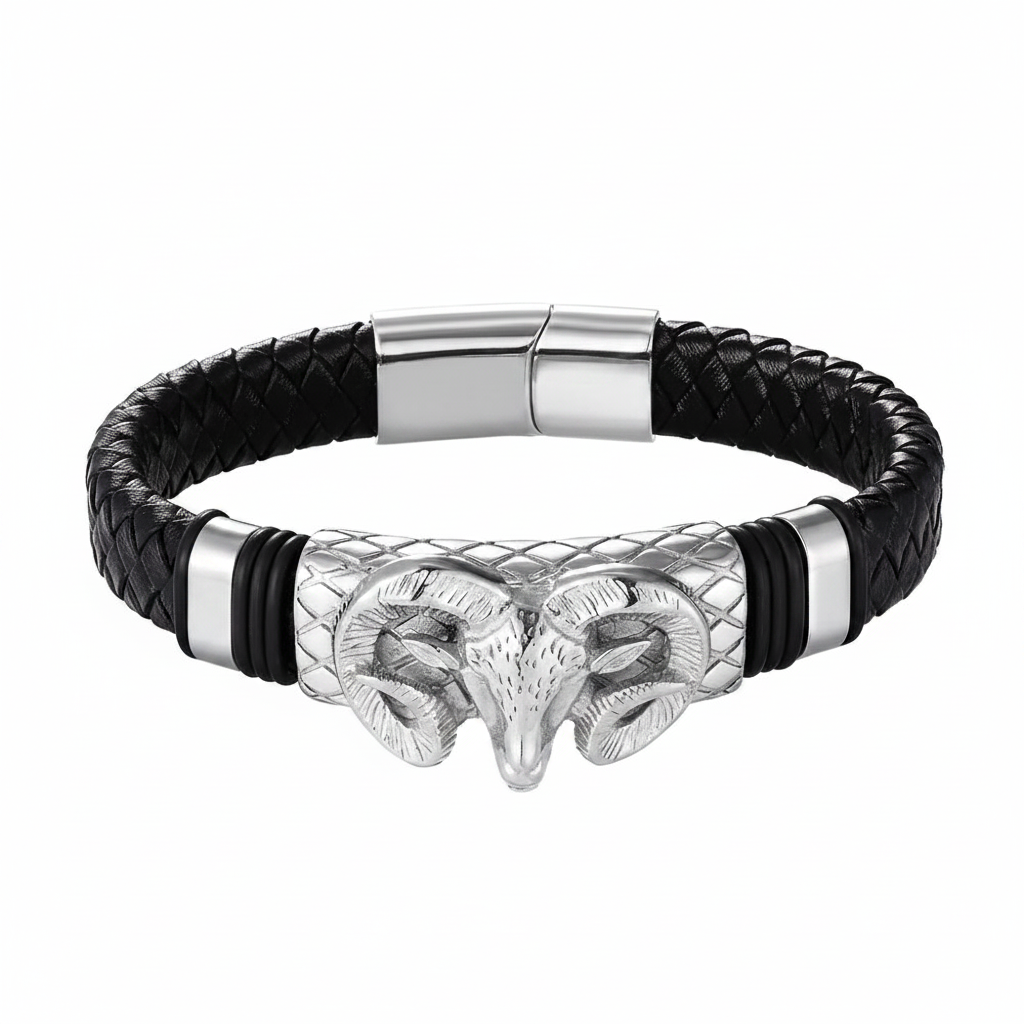 Men's Constellation Stainless Steel Braided Bracelet
